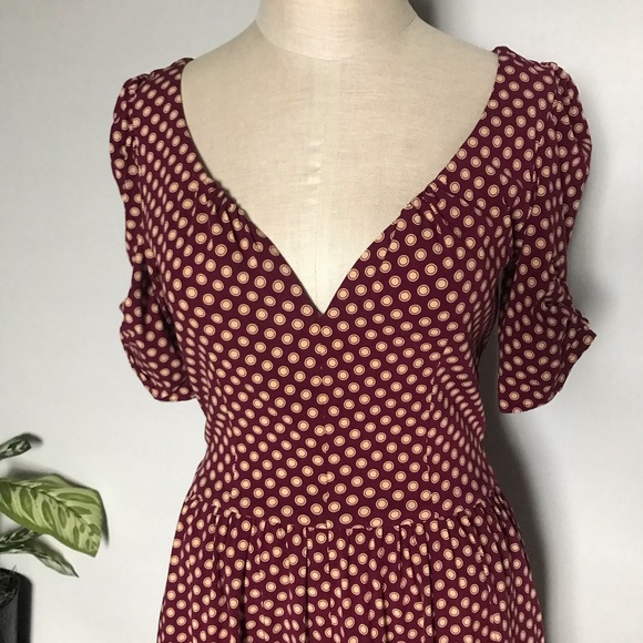 Trashy Diva wine dot Lizzie dress size 8 - Picture 2 of 12